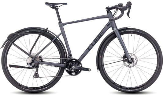 Bicicleta gravel cube NUROAD RACE FE 700" Grey´n´Black