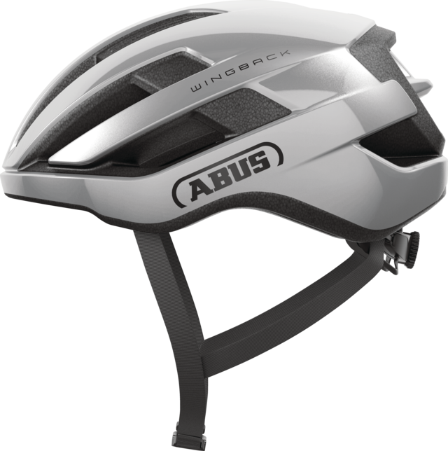 Casco Bicicleta Adulto Abus WINGBKACK Plata Brillante