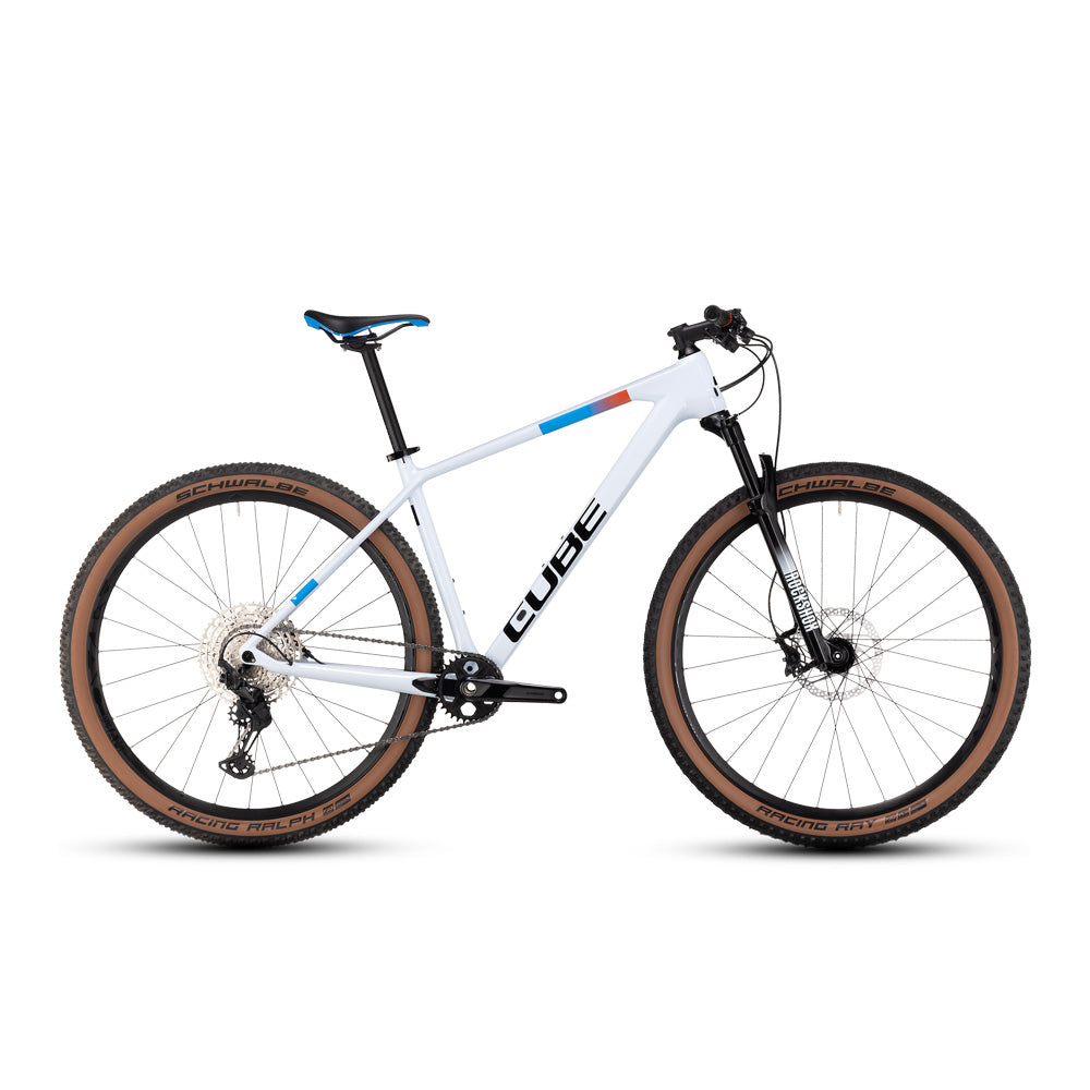 Bicicleta de montaña cube REACTION C:62 PRO 29" White´n´Blue´n´Red